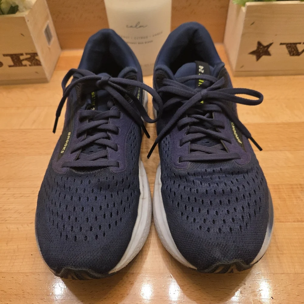 Brooks Adrenaline GTS 24 Running Shoes Navy Blue (Peacoat Black) Mens Size 9 D